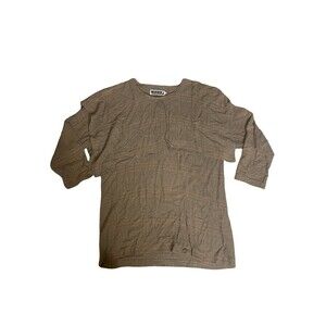 Vintage Bodil Women Shirt Size 1 Brown with Collar